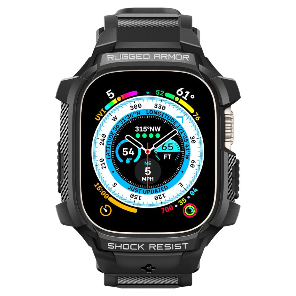 Custodia Spigen Rugged Armor Pro per Apple Watch Ultra Series, Nera