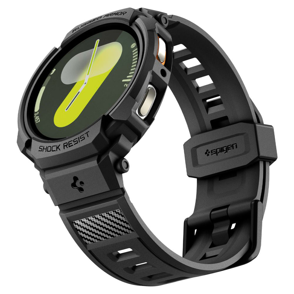 Custodia Spigen Rugged Armor Pro per Samsung Galaxy Watch8 40mm, Nera Opaca ACS10005
