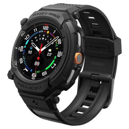 Custodia Spigen Rugged Armor Pro per Samsung Galaxy Watch8 Classic, Nera Opaca ACS10013