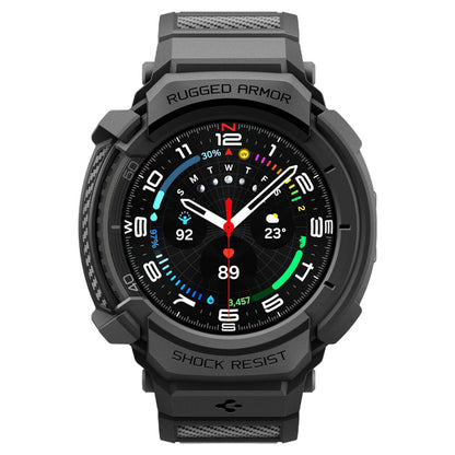Custodia Spigen Rugged Armor Pro per Samsung Galaxy Watch8 Classic, Nera Opaca ACS10013