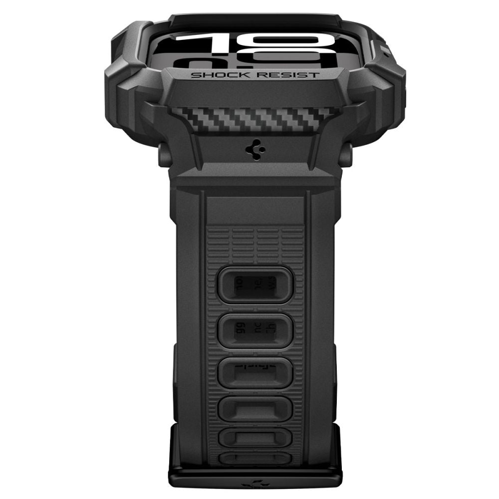 Custodia Spigen Rugged Armor Pro V2 per Apple Watch Series 10 / 11 42mm, Nera Opaca ACS10494
