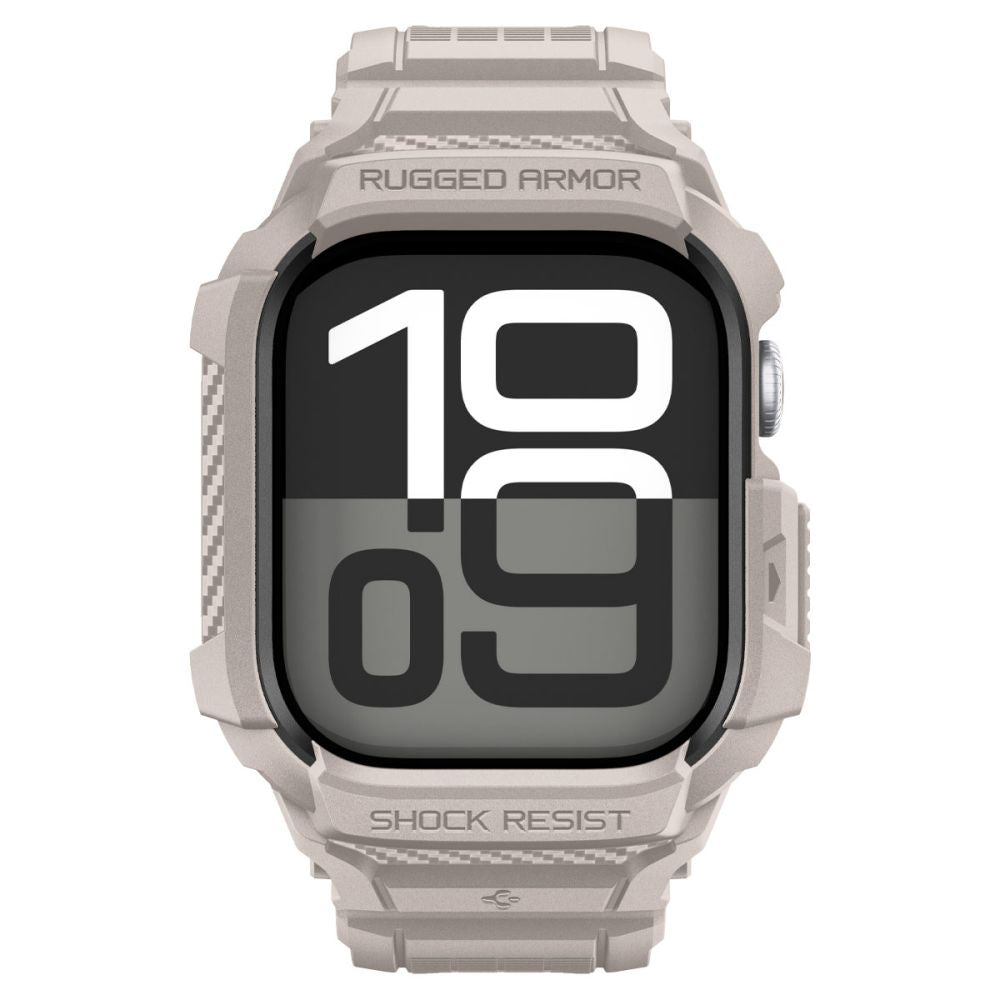Custodia Spigen Rugged Armor Pro V2 per Apple Watch Series 10 / 11 46mm, Beige ACS10506