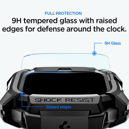 Spigen Rugged Armor Pro Case with Screen Protector for Apple Watch Ultra Series, Black ACS12053