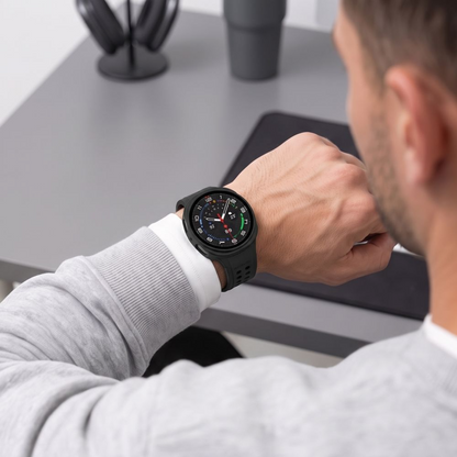 Custodia Tech-Protect Defense per Samsung Galaxy Watch9 / Watch8 40mm, Set 2 pezzi, Nera / Trasparente