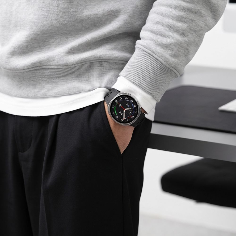 Custodia Tech-Protect Defense per Samsung Galaxy Watch9 / Watch8 40mm, Set 2 pezzi, Nera / Trasparente