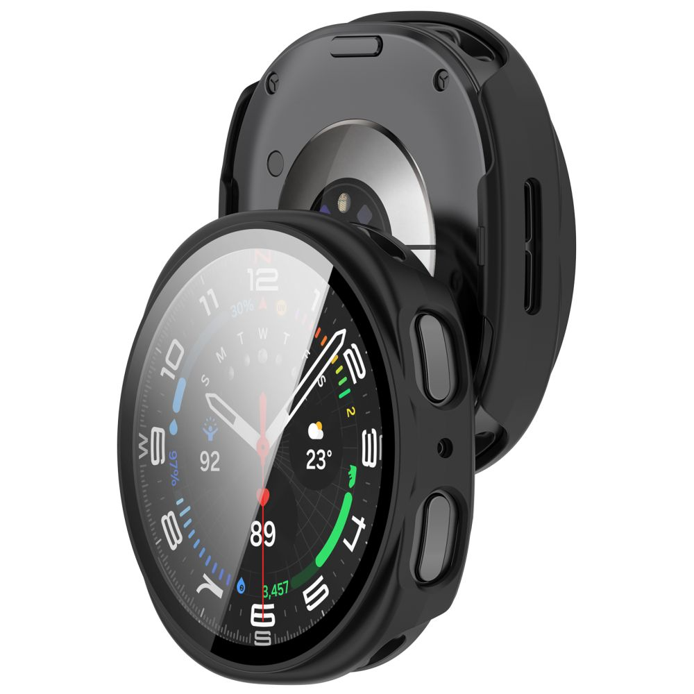 Custodia Tech-Protect Defense per Samsung Galaxy Watch9 / Watch8 40mm, Set 2 pezzi, Nera / Trasparente