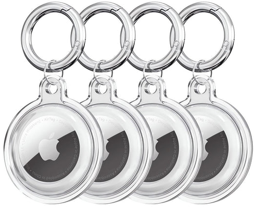 Custodia Tech-Protect Icon per Apple AirTag, Set 4 pezzi, Trasparente