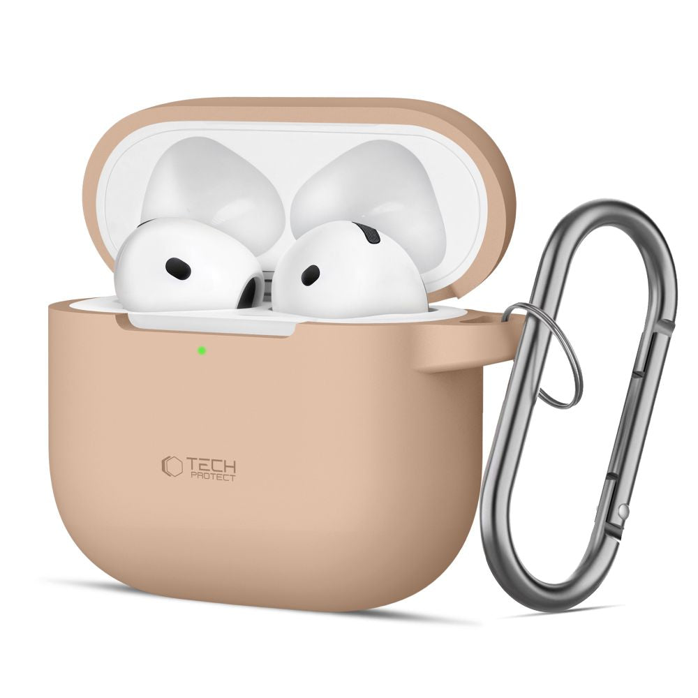 Custodia Tech-Protect Silicone Hook per Apple AirPods 4, Beige