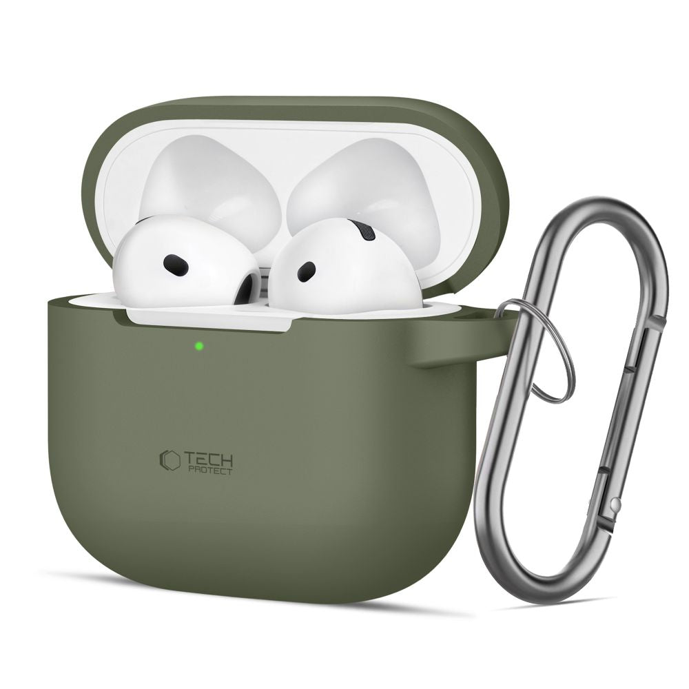 Custodia Tech-Protect Silicone Hook per Apple AirPods 4, Verde