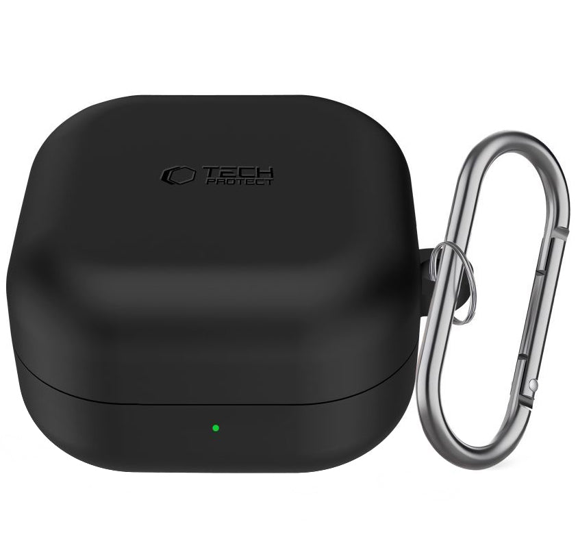 Tech-Protect Silicone Hook Case for Samsung Galaxy Buds4 / Buds4 Pro, Black