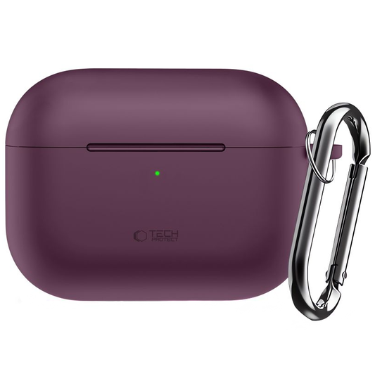 Custodia Tech-Protect Silicone Hook per Apple AirPods Pro 3, color bordeaux