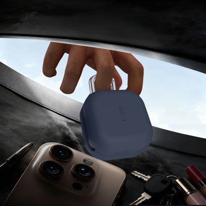Custodia Tech-Protect Silicone Hook per Samsung Galaxy Buds4 / Buds4 Pro, Blu Navy