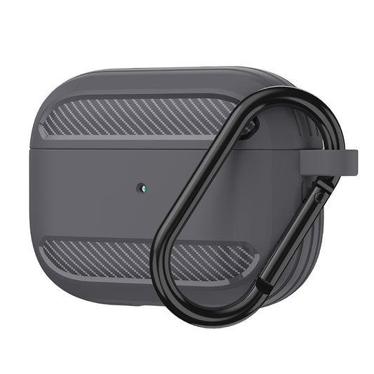 Custodia Techsuit Carbon per Apple AirPods 3, Grigio