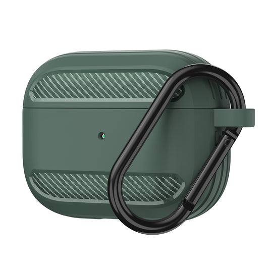 Custodia Techsuit Carbon per Apple AirPods 3, Verde
