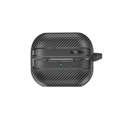 Custodia Techsuit CarbonFiber per Samsung Galaxy Buds3 FE / Buds3 Pro / Buds3, Nera