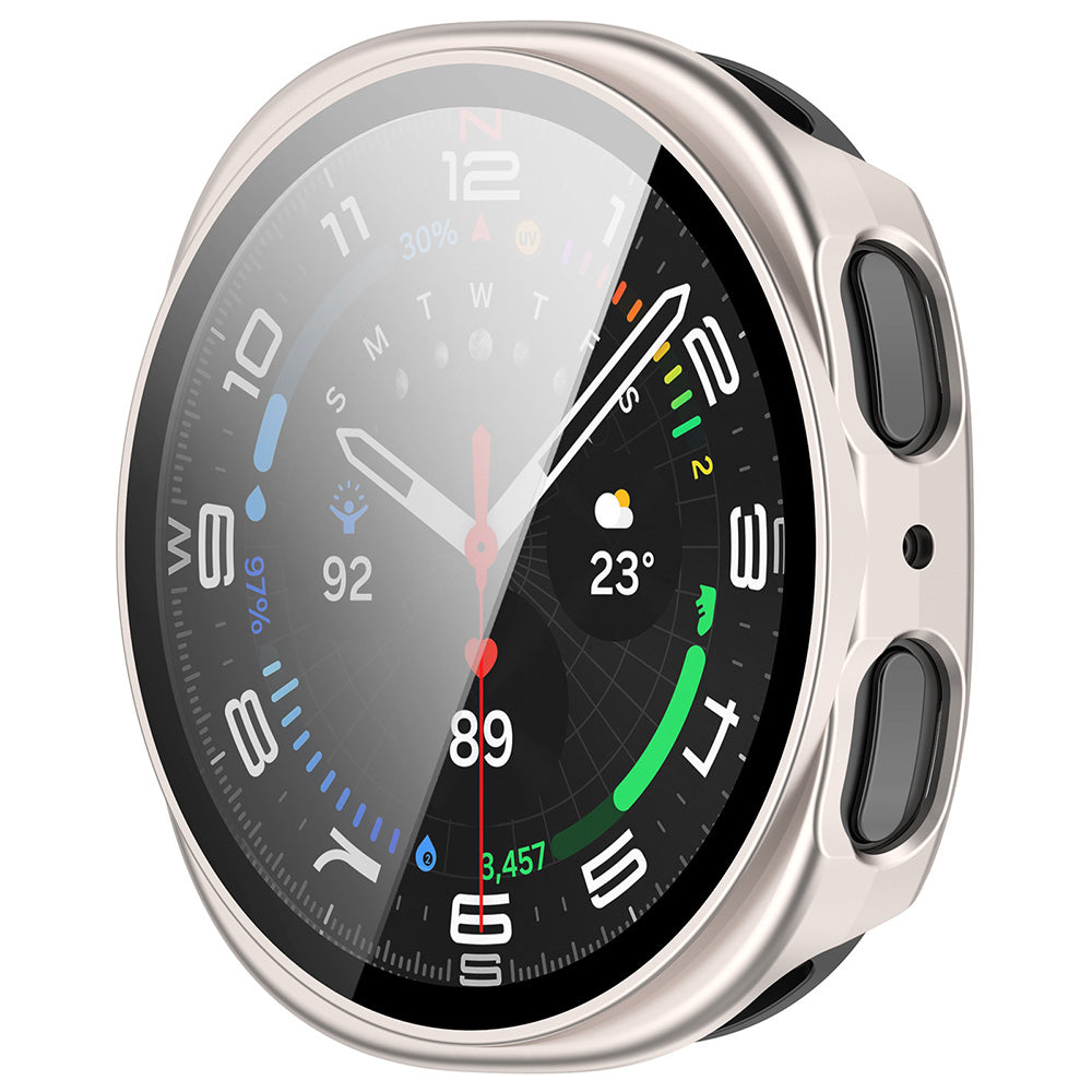 Custodia Techsuit Defense360 Pro per Samsung Galaxy Watch8 44mm, Argento Perla