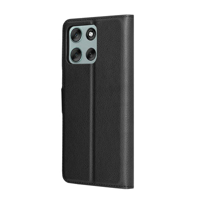 Custodia per Motorola Moto G56, Techsuit, Leather Folio, Nera