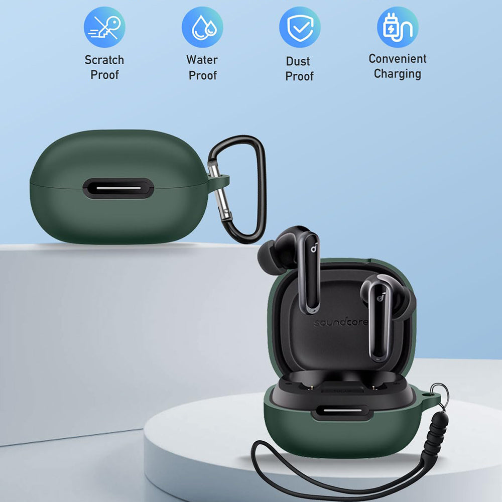 Custodia Techsuit Silicone per Anker SoundCore P40i, Nera