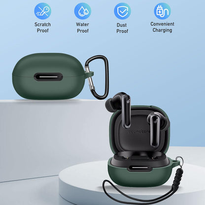 Techsuit Silicone Case for Apple AirPods Gen 1 / Gen 2, Black