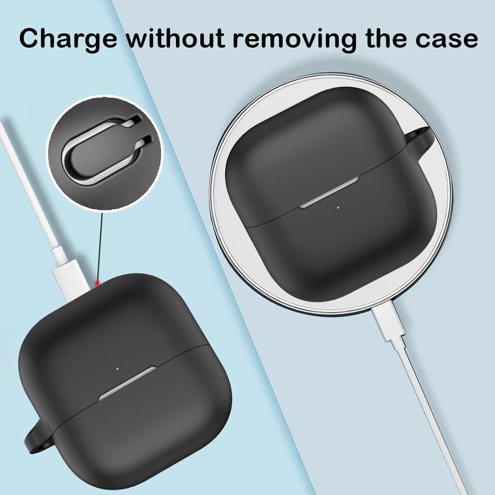Custodia Techsuit Silicone per Huawei FreeClip 2, Nera