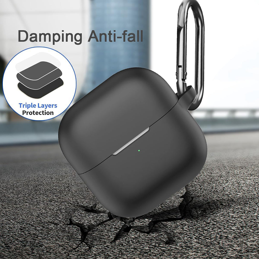 Custodia Techsuit Silicone per Huawei FreeClip 2, Nera
