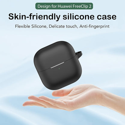 Custodia Techsuit Silicone per Huawei FreeClip 2, Nera