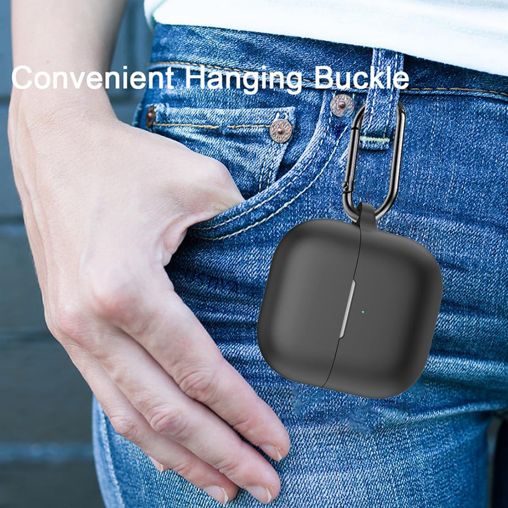 Custodia Techsuit Silicone per Huawei FreeClip 2, Nera