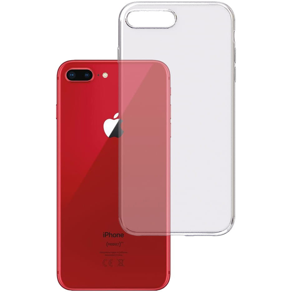 Custodia per Apple iPhone 8 Plus / 7 Plus, 3MK, chiara, trasparente