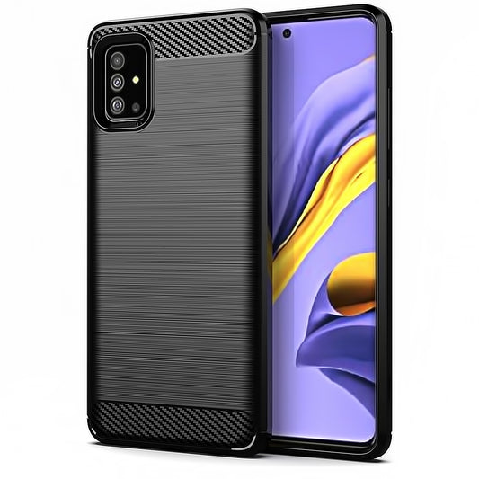 Custodia per Samsung Galaxy A51 5G A516, Carbonio, Nera