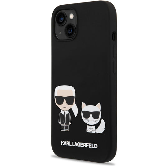 Custodia MagSafe per Apple iPhone 14 Plus, Karl Lagerfeld, Silicone Karl & Choupette, Nera