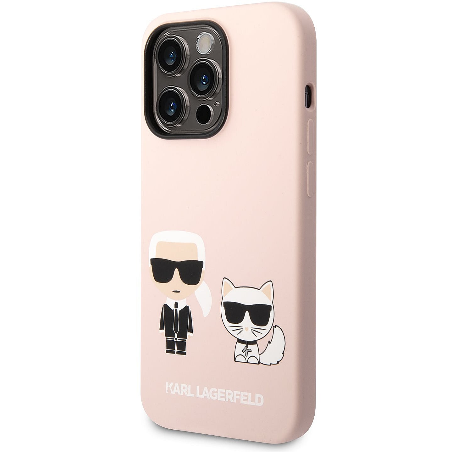 Custodia MagSafe per Apple iPhone 14 Pro Max, Karl Lagerfeld, Silicone Body Karl & Choupette, Rosa