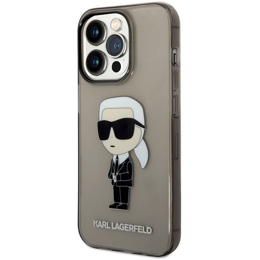 Custodia per Apple iPhone 14 Pro Max, Karl Lagerfeld, IML Ikonik NFT, Nera