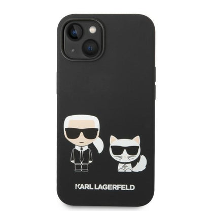 Custodia MagSafe per Apple iPhone 14 Plus, Karl Lagerfeld, Silicone Karl & Choupette, Nera