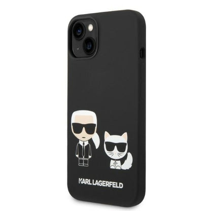 Custodia MagSafe per Apple iPhone 14 Plus, Karl Lagerfeld, Silicone Karl & Choupette, Nera