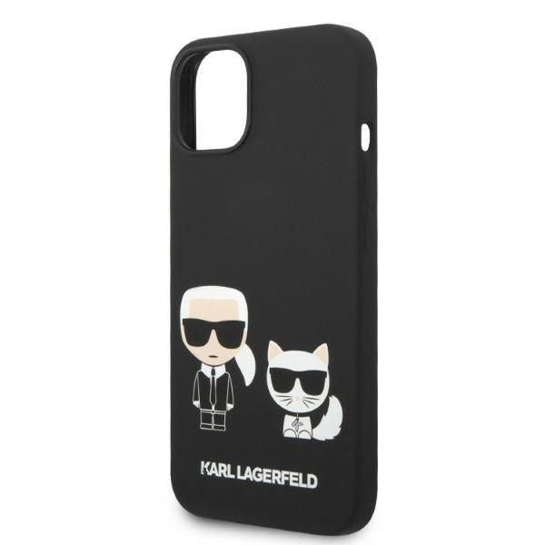 Custodia MagSafe per Apple iPhone 14 Plus, Karl Lagerfeld, Silicone Karl & Choupette, Nera