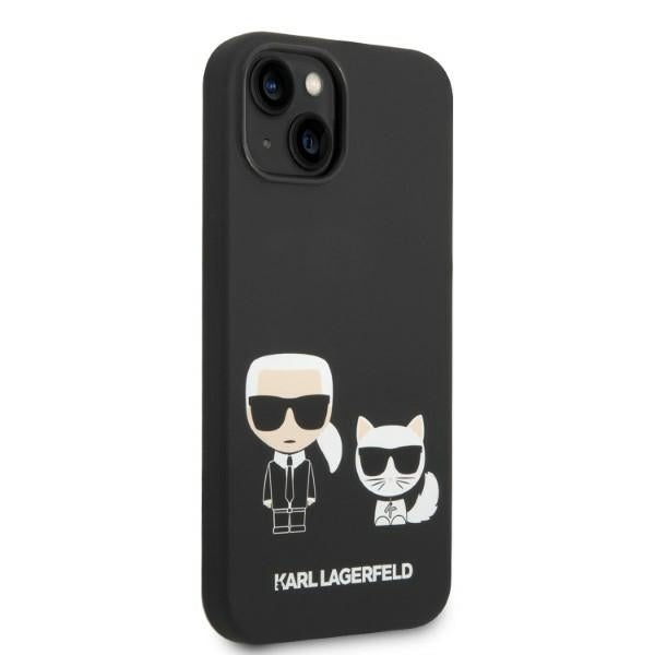 Custodia MagSafe per Apple iPhone 14 Plus, Karl Lagerfeld, Silicone Karl & Choupette, Nera