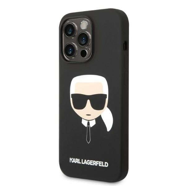 Custodia MagSafe per Apple iPhone 14 Pro, Karl Lagerfeld, Silicone Karl Head, Nera
