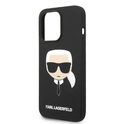 Custodia MagSafe per Apple iPhone 14 Pro, Karl Lagerfeld, Silicone Karl Head, Nera