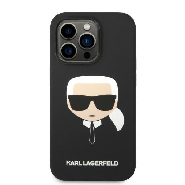 Custodia MagSafe per Apple iPhone 14 Pro, Karl Lagerfeld, Silicone Karl Head, Nera