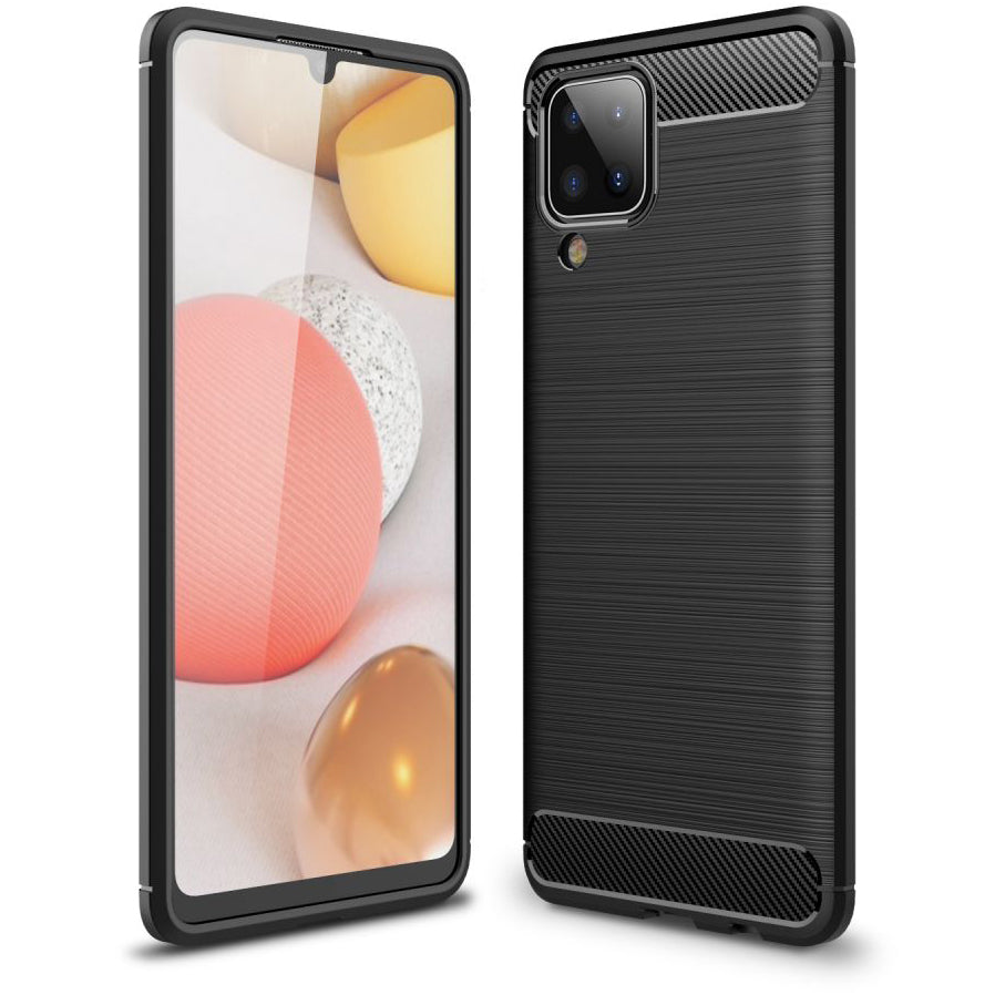 Custodia per Samsung Galaxy A12 Nacho A127 / M12 M127 / A12 A125, OEM, Carbonio, Nera