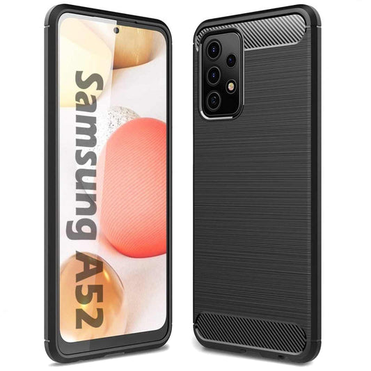 Custodia per Samsung Galaxy A52s 5G A528 / A52 5G A526 / A52 A525, OEM, Carbonio, Nera