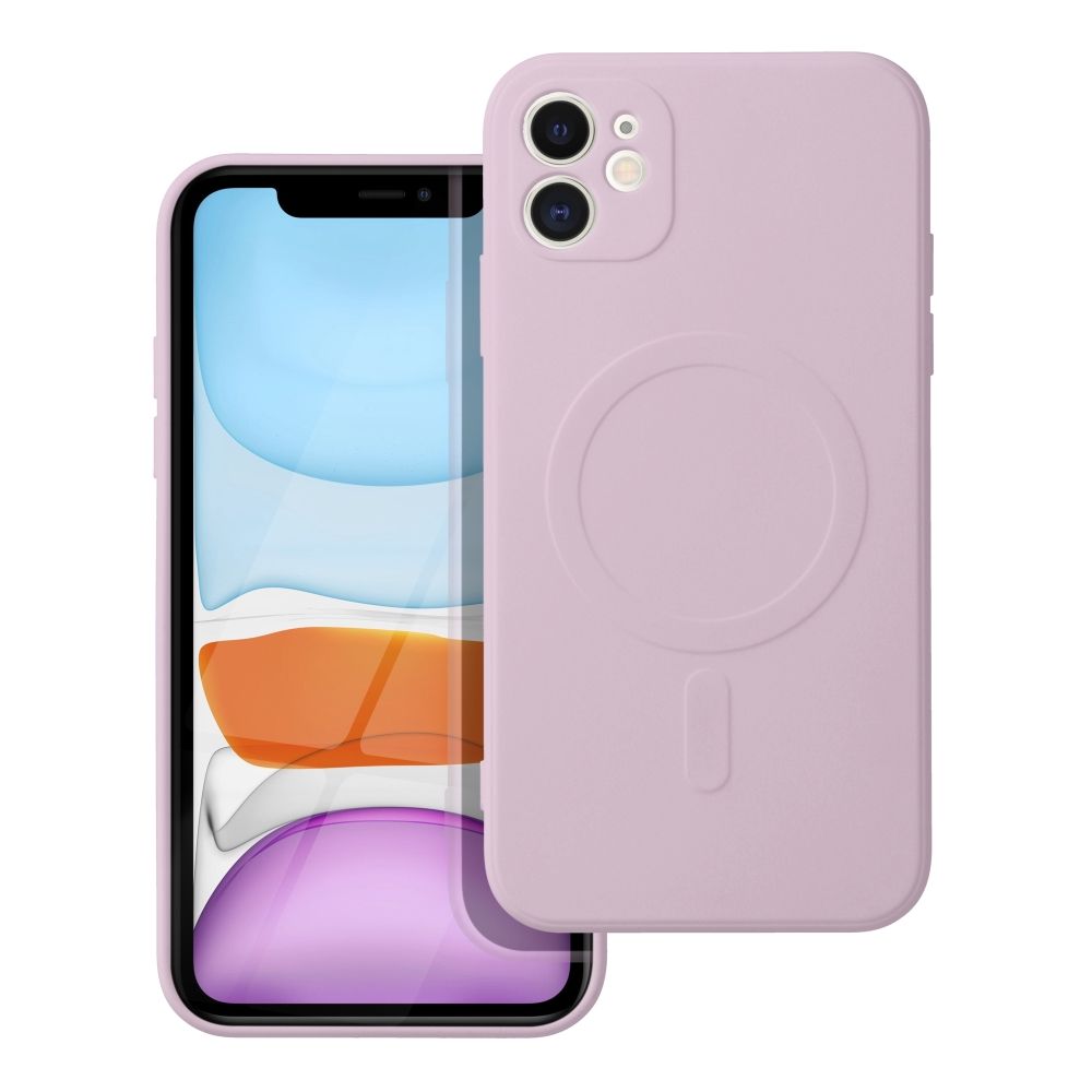 Custodia MagSafe per Apple iPhone 11, OEM, Silicone Mag, Rosa
