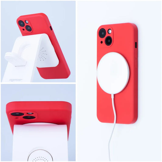 Custodia MagSafe per Apple iPhone 12 Pro, OEM, Silicone, Rossa