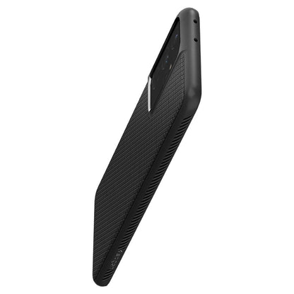 Custodia per Samsung Galaxy S21 Ultra 5G G998, Spigen, Liquid Air, Nero SPN1456BLK SPN1456BLK