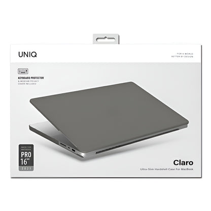 Custodia UNIQ Claro per Apple MacBook Pro 16 pollici (2026) / (2024) / (2023) / (2021), Grigio Opaco