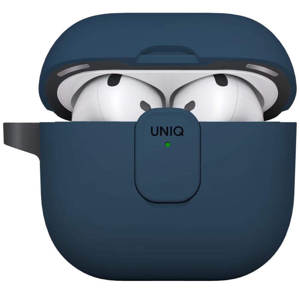 Custodia UNIQ Clyde per Apple AirPods 4, Blu Nero