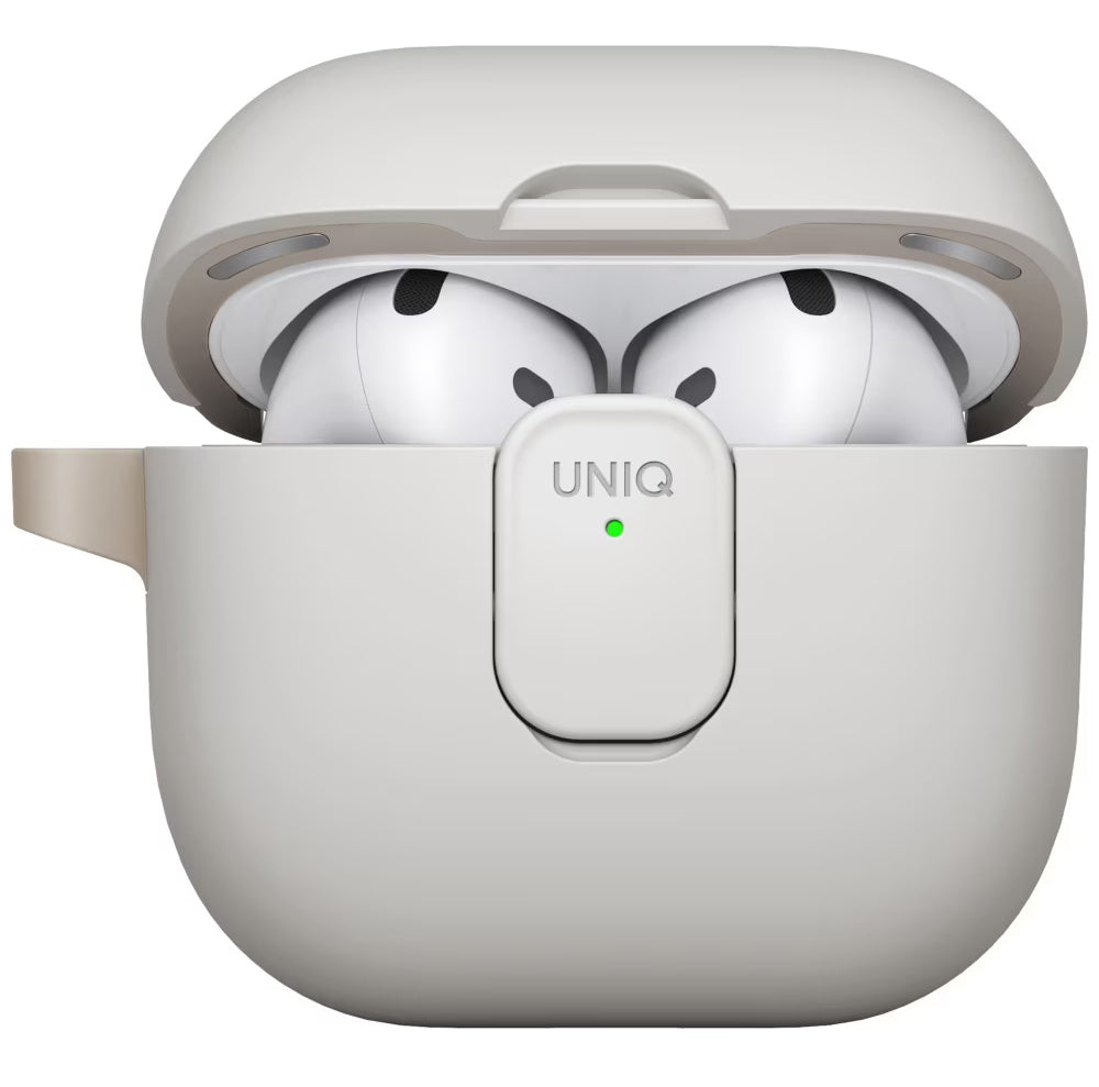Custodia UNIQ Clyde per Apple AirPods 4, Grigio Beige