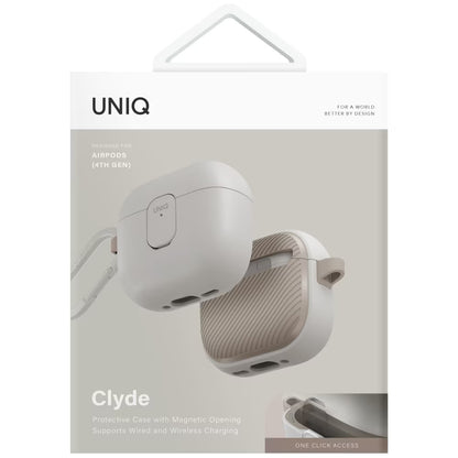 Custodia UNIQ Clyde per Apple AirPods 4, Grigio Beige