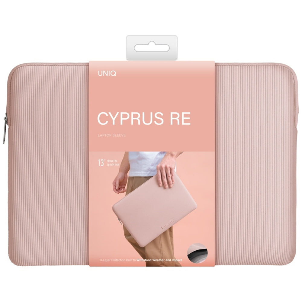 Custodia UNIQ Cyprus Ridge per Laptop max. 14 pollici, Rosa