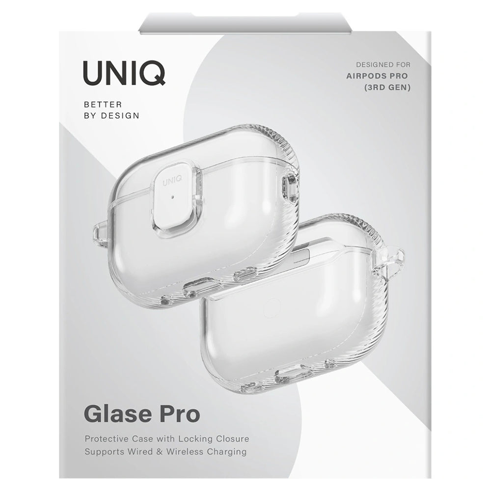 Custodia UNIQ Glase Pro per Apple AirPods Pro 3, Trasparente